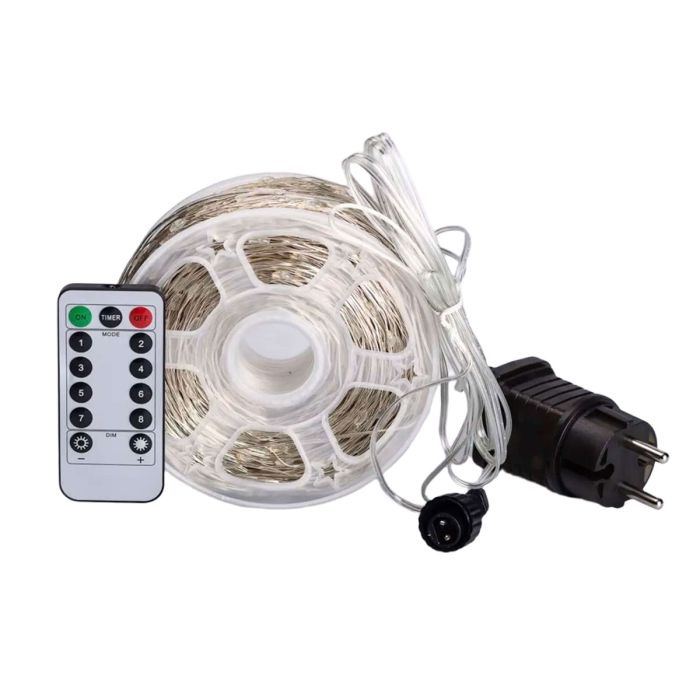 Гірлянда роса на пульті 200 метрів на 2000 світлодіодів крапля білий провід жовтий 2000L200MWY