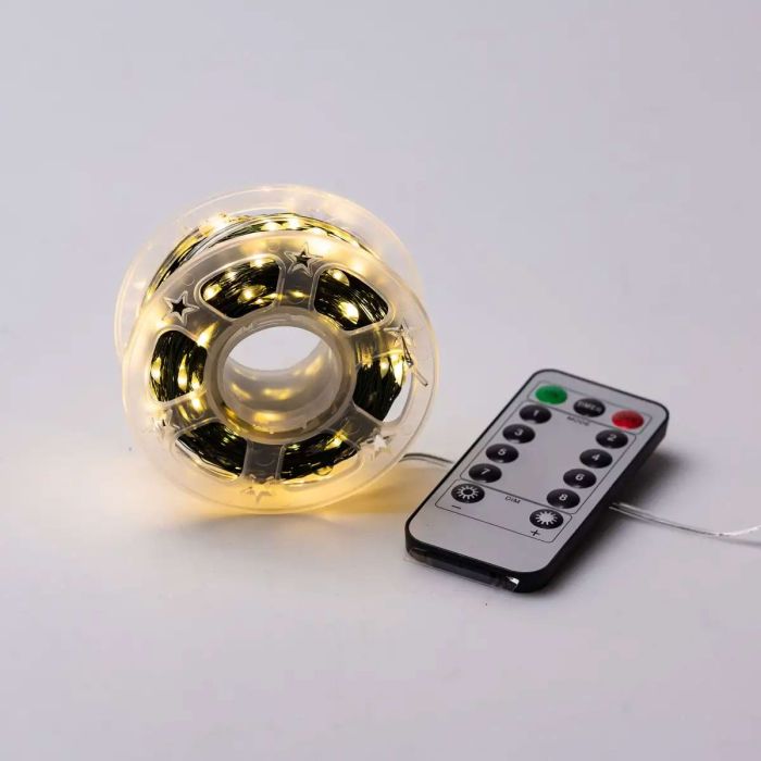 Гірлянда роса на пульті 50 метрів на 500 led світлодіодів крапля на зеленому дроті жовта 500L50MGY