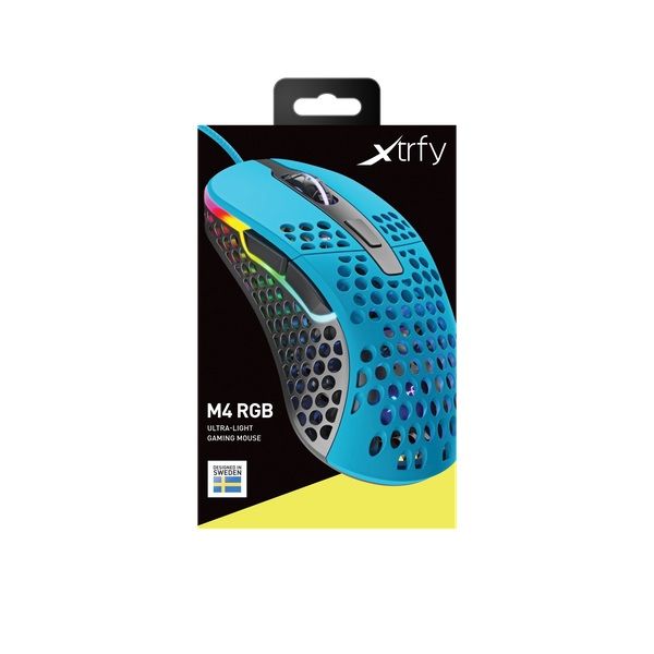 Mouse Xtrfy M4, USB-A, RGB, Miami Blue