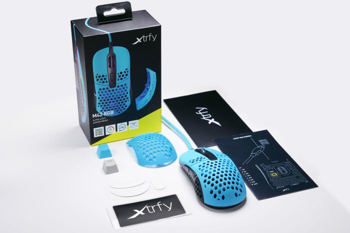 Mouse Xtrfy M42, USB-A, RGB, Miami Blue