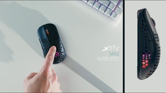 Мышь Xtrfy M42, WL/USB-A, RGB, Чорний