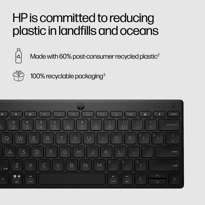HP Keyboard membrane 350, Compact Multi-Device 78key, BT, EN/UK, black