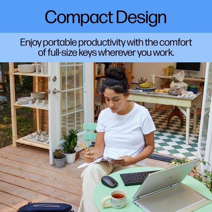 HP Keyboard membrane 350, Compact Multi-Device 78key, BT, EN/UK, black