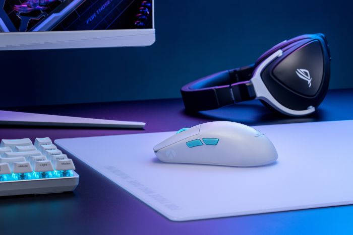 Миша ASUS ROG Harpe Ace Aim Lab Edition, RGB, USB-A/WL/BT, білий