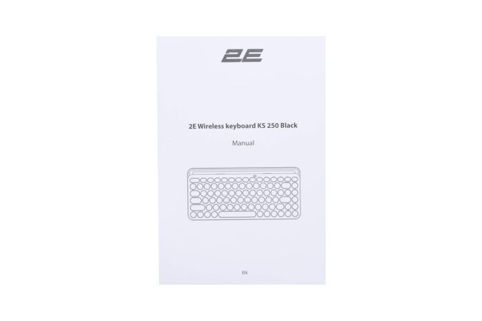 Клавіатура мембранна 2E KS250 84key, WL/BT, EN/UK, чорно-сірий