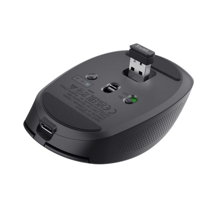 Mouse Trust OZZA compact, BT/WL/USB-A, black