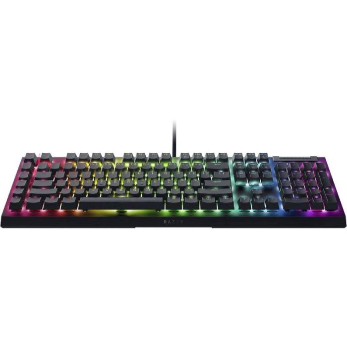 Razer Keyboard mechanical BlackWidow V4 X 110key, Green Switch, USB-A, EN/RU, RGB, black