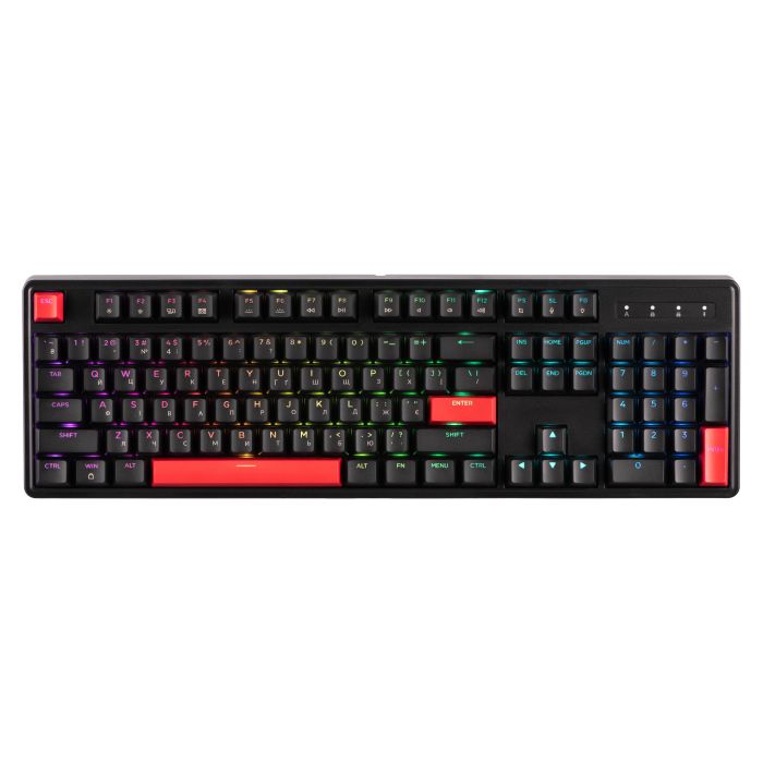 Mechanical keyboard Lemokey  X3 104Key, Keychron Brown, USB-A, QMK/VIA, Hot-Swap, EN/UKR, RGB, чорний