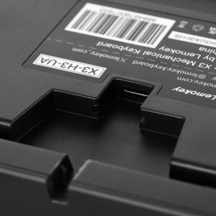 Mechanical keyboard Lemokey  X3 104Key, Keychron Brown, USB-A, QMK/VIA, Hot-Swap, EN/UKR, RGB, чорний