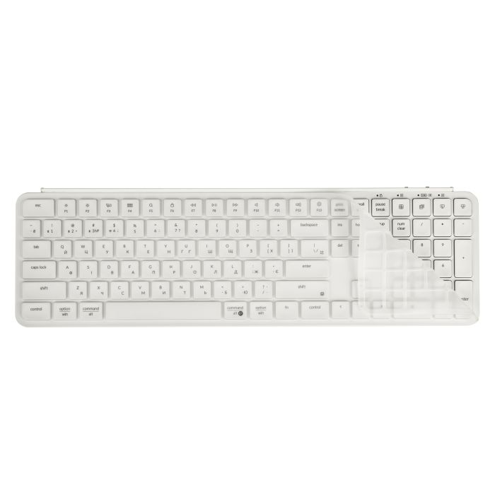 Клавіатура мембрана Keychron B6 Pro, USB/WL/BT, ivory white