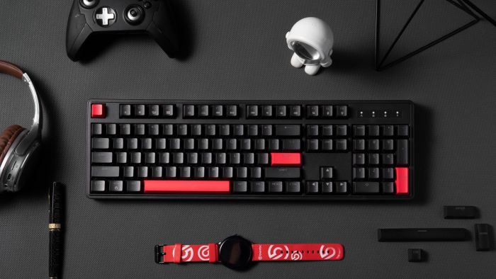 Клавіатура механічна Lemokey  X3 104Key, Keychron Red, USB-A, QMK/VIA, Hot-Swap, EN/UKR, RGB, чорний