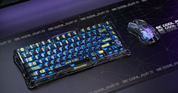 Мышь GravaStar Mercury M2, BT/WL/USB-A, RGB, черный