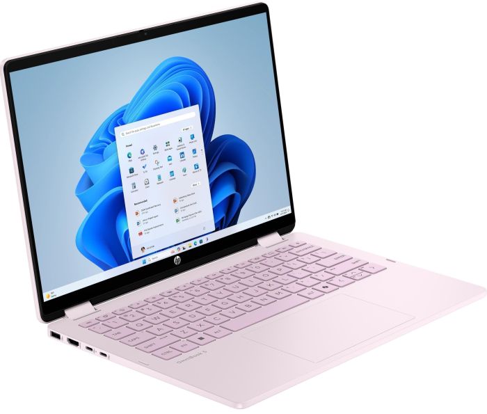Ноутбук HP OmniBook 5 Flip x360 14" WUXGA IPS Touch, Intel 3-100U, 8GB, F512GB, UMA, DOS, розовый