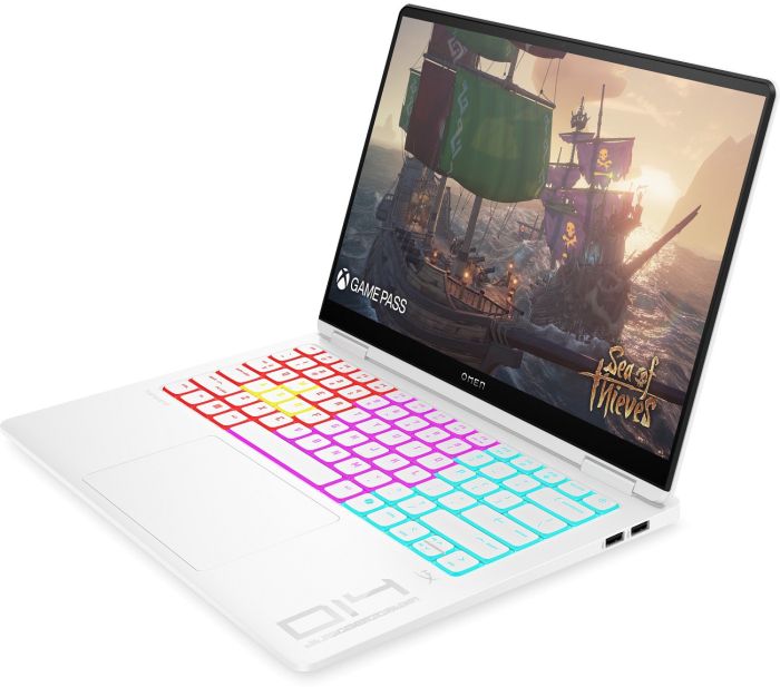 Ноутбук HP OMEN Transcend 14-fb1001ua 14" 3K OLED, Intel U9-285H, 64GB, F2TB, NVD5070-8, Win11, білий