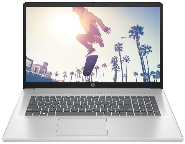 Ноутбук HP 17-cn4040ua 17.3" FHD IPS AG, Intel 7-150U, 16GB, F1TB, UMA, DOS, серебристый