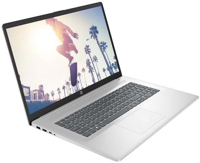 Ноутбук HP 17-cn4040ua 17.3" FHD IPS AG, Intel 7-150U, 16GB, F1TB, UMA, DOS, серебристый