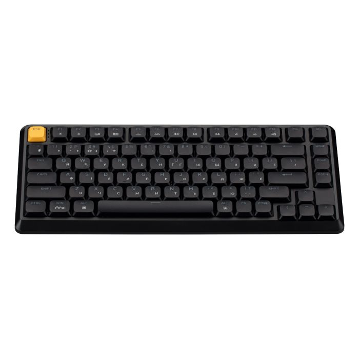Клавіатура механічна Keychron J1 82Key, K pro Banana, WL/BT/USB-A, QMK, Hot-swap, EN/UKR, RGB, чорний