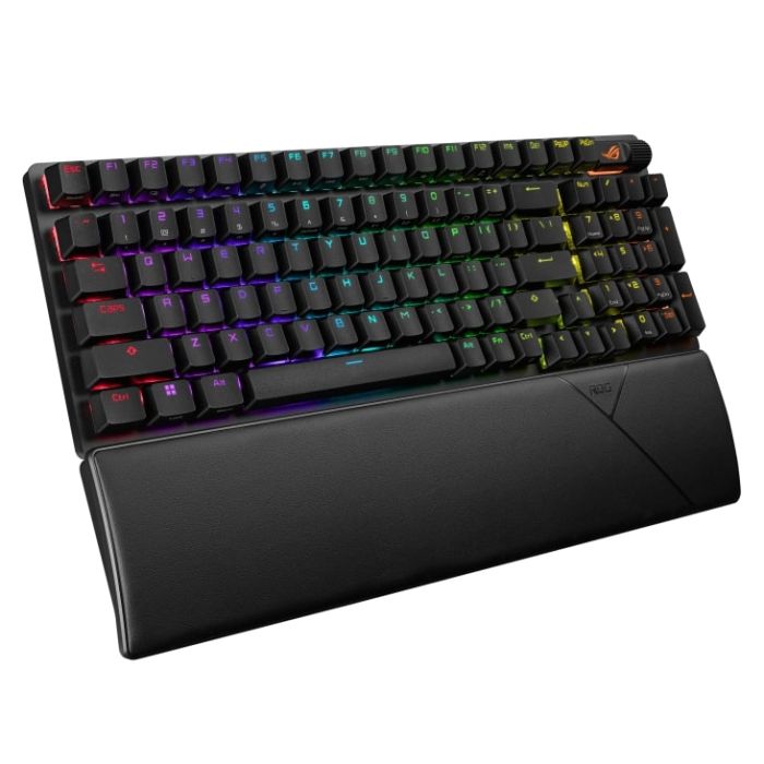 Клавіатура механічна ASUS ROG Strix Scope II, 96key, NX Snow, USB-A/WL/BT, EN/UK, RGB, чорний