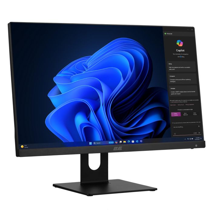 Комп'ютер персональний моноблок 2E Rational K6 23.8" FHD IPS Intel i3-12100, 8Gb, F256GB, UMA, H610, K6.610, 120W, Win11PE, чорний