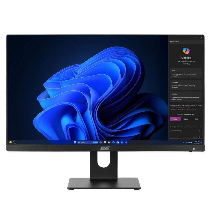 Комп'ютер персональний моноблок 2E Rational K6 23.8" FHD IPS Intel i3-12100, 8Gb, F480GB, UMA, H610, K6.610, 120W, Win11PE, чорний