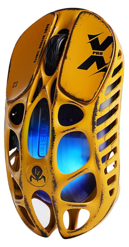 Миша GravaStar Mercury X Pro, 8K, BT/WL/USB-A, RGB, Battle-Worn Yellow