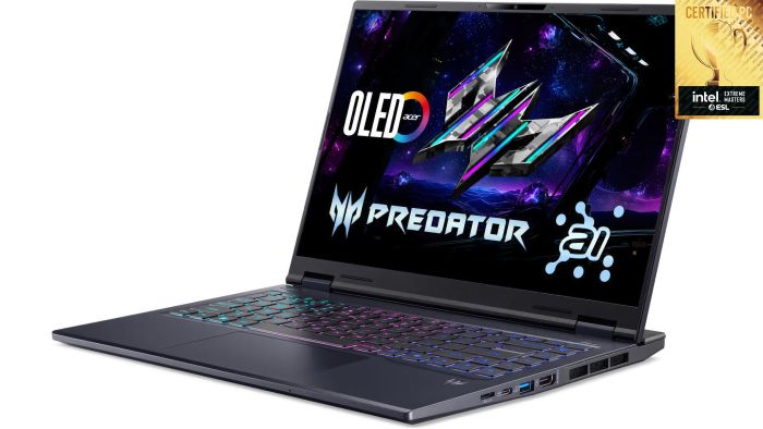Ноутбук Acer Predator Helios Neo 14 PHN14-71 14.5" 2.8K OLED, Intel U9-285H, 32GB, F1TB, NVD5070-8, Lin, чорний