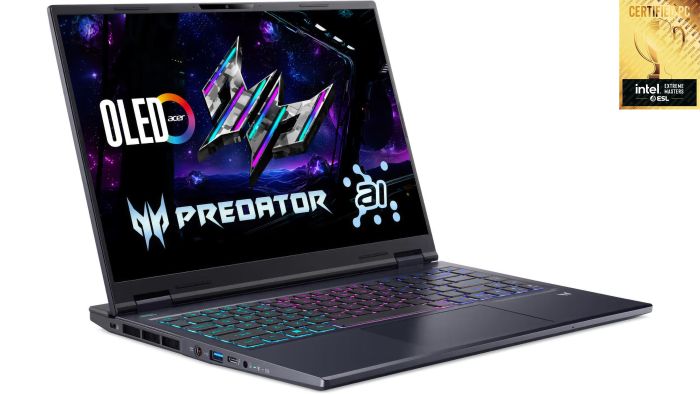 Ноутбук Acer Predator Helios Neo 14 PHN14-71 14.5" 2.8K OLED, Intel U9-285H, 32GB, F2TB, NVD5070-8, Lin, черный
