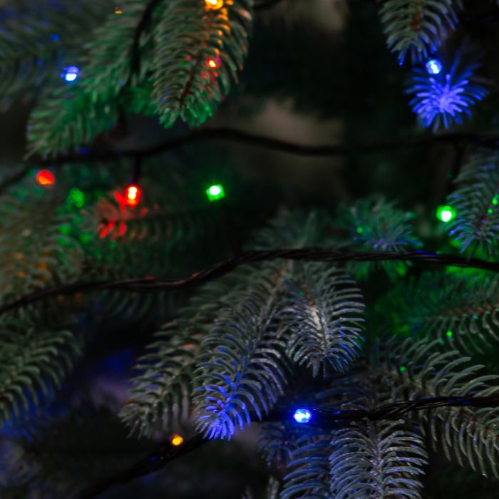 Гірлянда нитка 14м на 161 LED лампочок світлодіодна чорний провід 8 режимів роботи M300LEDML