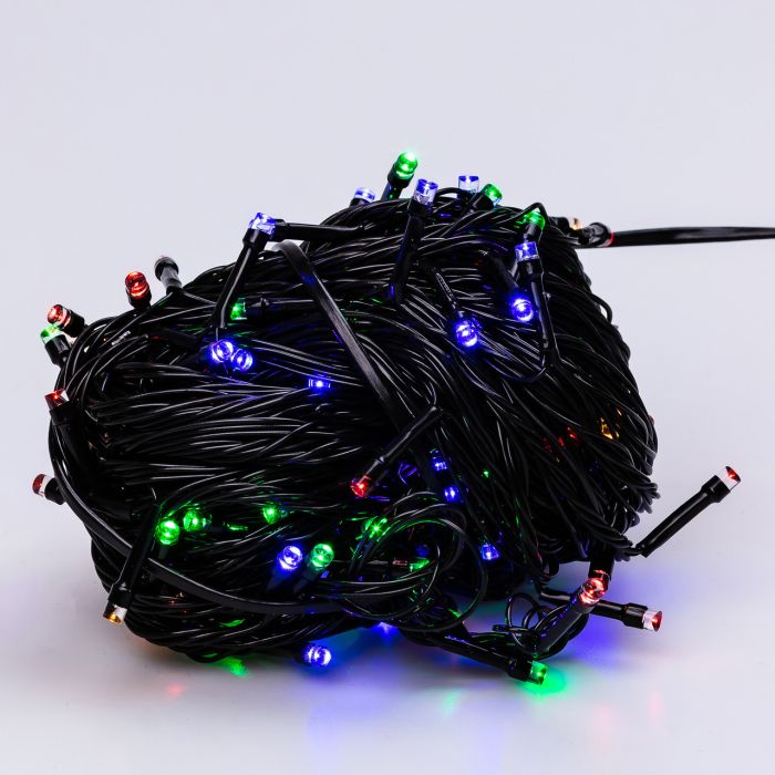 Гірлянда нитка 14м на 161 LED лампочок світлодіодна чорний провід 8 режимів роботи M300LEDML
