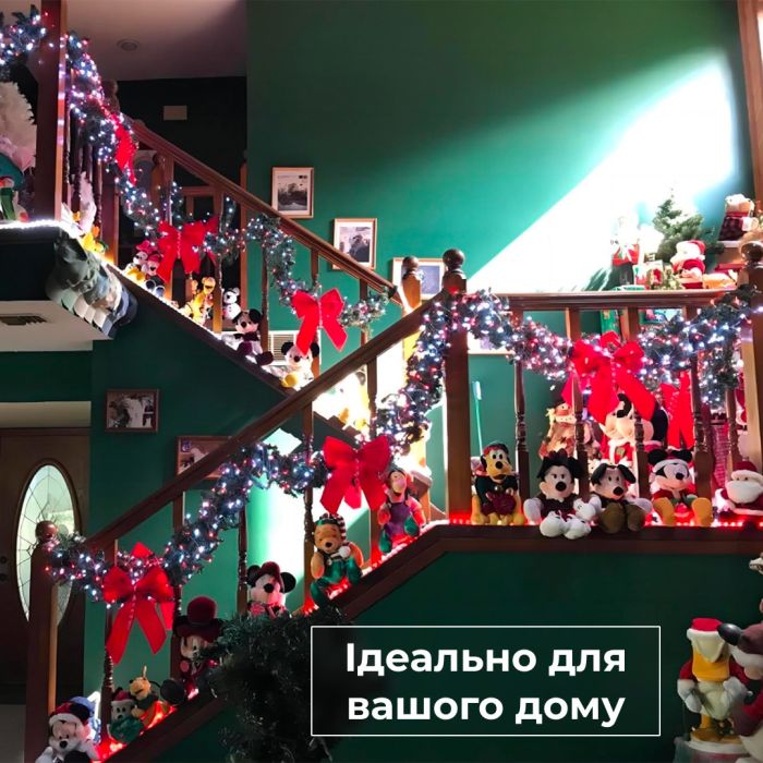 Гірлянда нитка 22м на 218 LED лампочок світлодіодна прозорий провід 8 режимів роботи W500LEDML