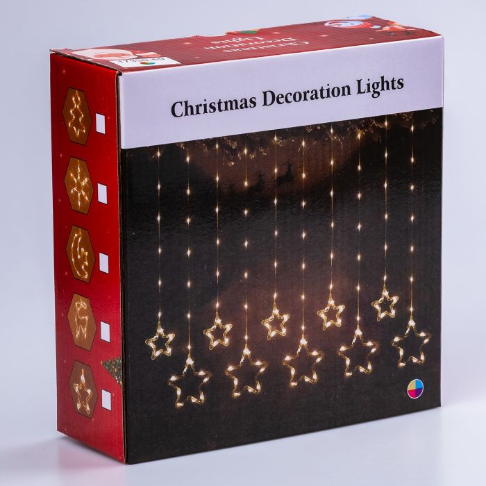 Гірлянда штора світлодіодна GarlandoPro зірка та ялинка 120LED 3х0,9 м 8 режимів 1733069ML