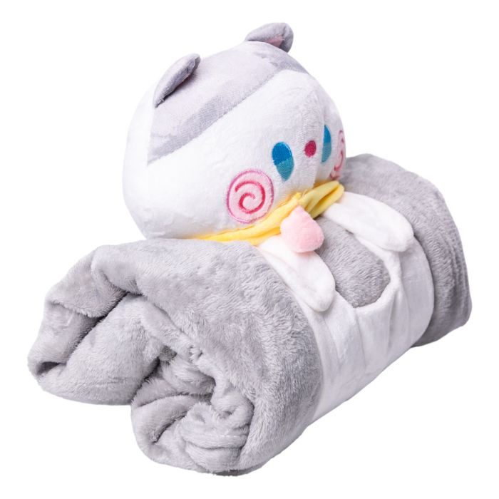 М'яка іграшка-плед Котик 120×160 (см) 2 в 1 Сірий Colorful Home 5616-68GP