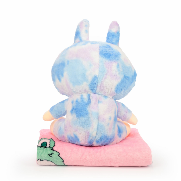 М'яка іграшка-плед, подушка 3 в 1 Лабубу 50 см Синій ТМ COLORFUL HOME LAB1BL