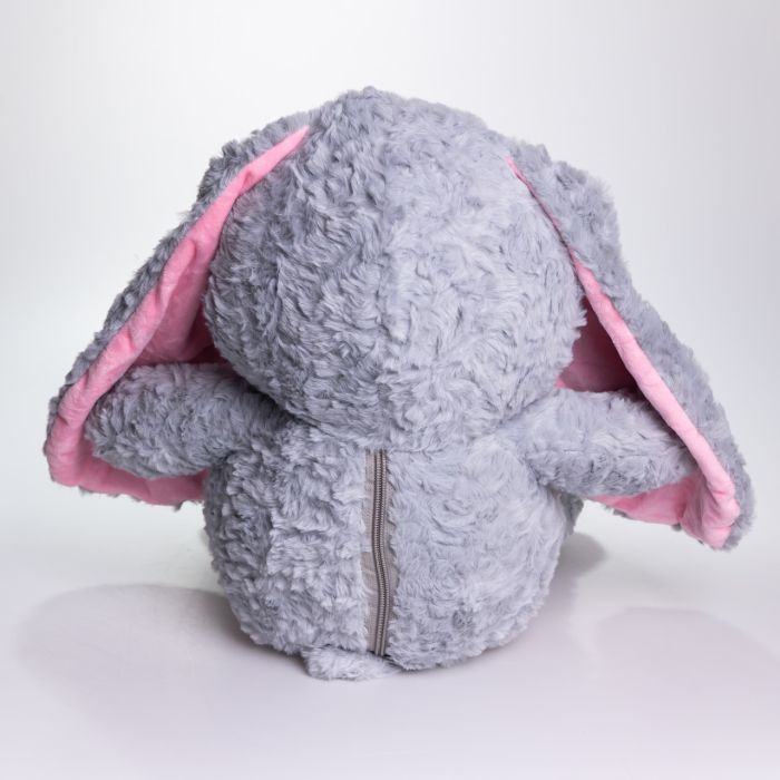 М'яка іграшка-плед, подушка 3 в 1 Зайчик плед в іграшці 35×32×40 (см) дитячий плед іграшка Сірий 509-9G