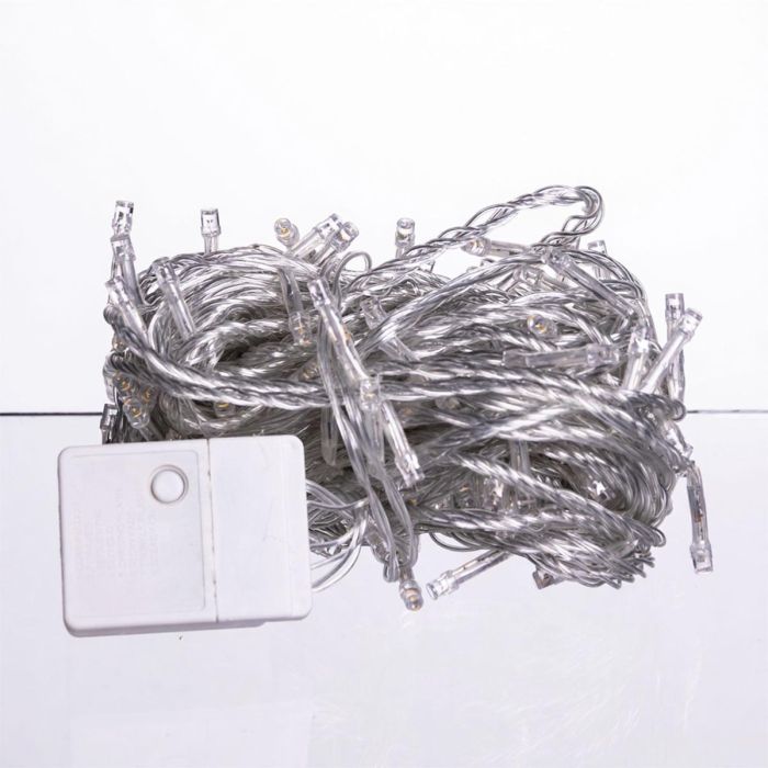 Новорічна гірлянда кімнатна нитка 14 м 160 LED кімнатна гірлянда білий провід Жовте світло W160LED16MWY