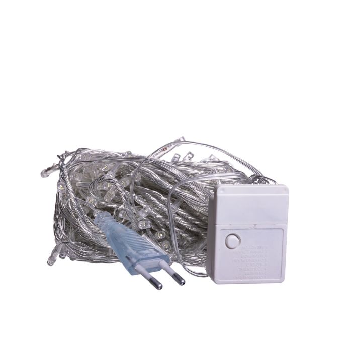 Новорічна гірлянда кімнатна нитка 10 м 120 LED білий провід Білий W120LED10MWW