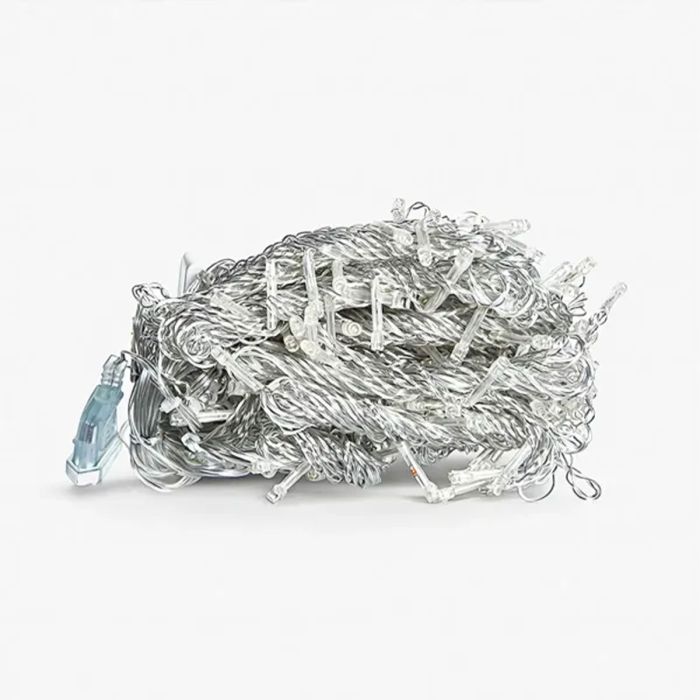 Новорічна гірлянда штора 3х3 м 192 LED кімнатна білий провід Жовтий ZWM33192LEDY